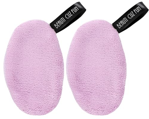 Lot de 2 chiffons démaquillants doux - Nettoyage en profondeur - En velours corail - Réutilisables - En microfibre - Pour le visage, les yeux, les lèvres