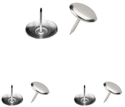 Metafranc Möbelgleiter Ø 25 mm - Metall - Mit Nagel - 8 Stück - Für EIN leichtes Verschieben Ihrer Möbel/Möbelgleiter-Set für unempfindliche Böden/Stuhlgleiter/Bodengleiter / 644516
