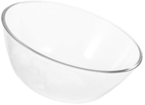PRETYZOOM Glass Mixing Bowl 4700ml Large Vintage Glass Soup Bowl Sturdy Kitchen Prep Container for Baking Salad and Food Storage
