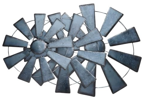 Garneck 3 Piezas molino de viento metalico decoración de pared decoración vintage molino de viento de oficina Decoración de la oficina decoración de la pared del molino de viento planchar