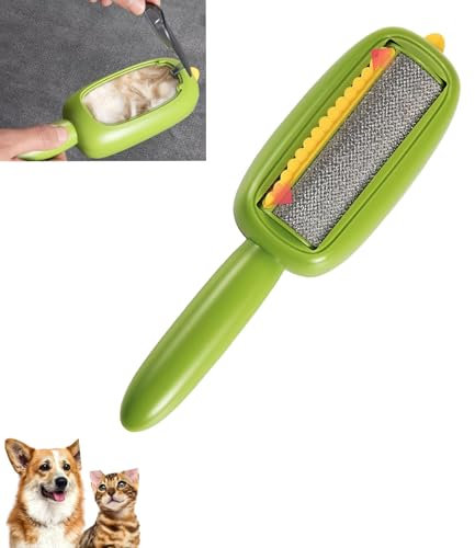 Reusable Lint Roller for Pet Hair, Extra Sticky Washable Lint Brush - Pet Hair Removal Tool for Clothes, Furniture & Carpet, Portable Fur Remover for Cats and Dogs (Green)