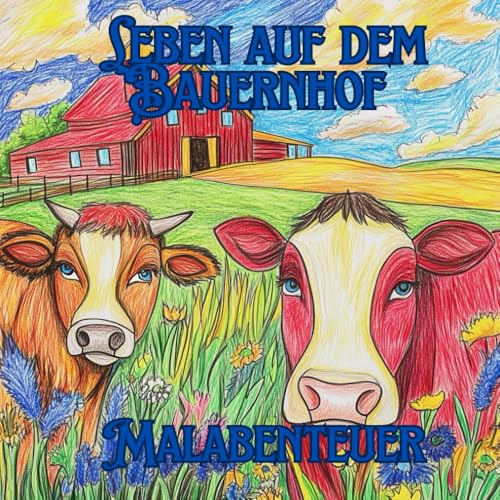 Leben auf dem Bauernhof: Malabenteuer. Malbuch zum Stressabbau für Kinder, Teenager und Erwachsene.: 50 Illustrationen zum Landleben. Ein tief meditatives und befriedigendes Erlebnis.