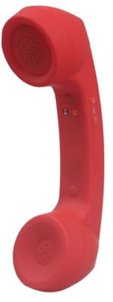 Fiauli Écouteurs récepteur de téléphone sans fil rétro avec cordon compatible Bluetooth Connexion stable Écouteurs design microphone pour rouge