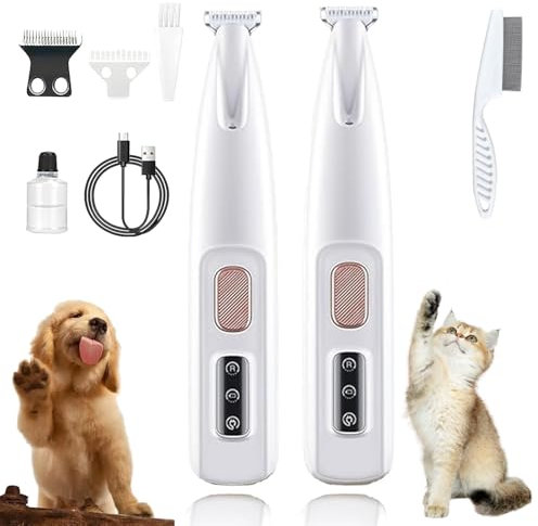 Tondeuse Patte Chien Entre Coussinets, Etanche Et Sans Fil Tondeuse Chien Pattes Pour Chiens, Chats, Pattes, Yeux, Oreilles, Visage, Corps