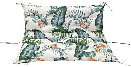 Cuscini impermeabili per dondolo da esterno con schienale, 2/3 posti, imbottitura di ricambio per panca 8 lacci antiscivolo per mobili da giardino, modello n. 1, 150 x 100 x 10 cm