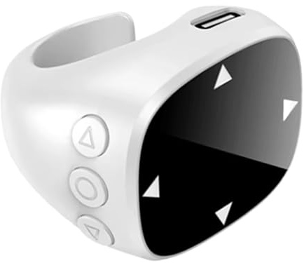 laxreheye Mando a Distancia para Teléfono, Deslizador Táctil Inalámbrico para Dedo, Tecnología Vestible para Trabajo Presentaciones Streaming Fotos Lectura Música Redes Sociales Juegos
