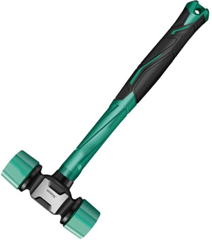 Heavy Duty Rubber Hammer – Soft Face Mallet Tool, Head Striking Hammer | Ergonomic Handle Rubber Mallet, Non-Marking Tool for Dorm Furniture Setup, Flooring Alignment, Outdoor Repair, Tent