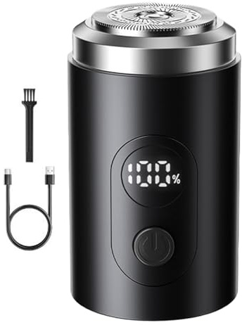 Rrlihjgu Rasoio Elettrico Uomo,Portatile Senza Fili Silenzioso | Durata della Batteria Lunga, Strumento di Toelettatura Impermeabile con Display Digitale per Uomini, Padre, Marito, Fidanzato