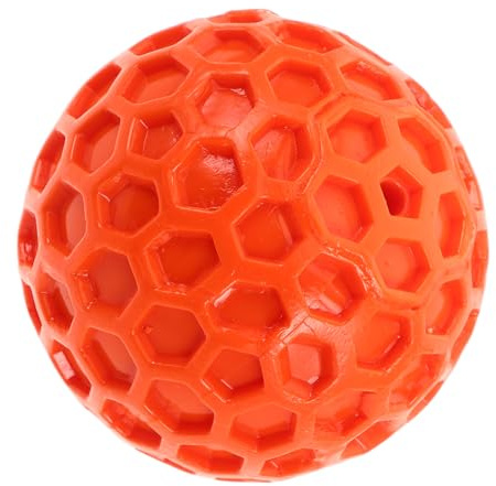 Kisangel Pelota de Juguete para Perros Diseño de Panal de Goma Suave y Pequeño para Masticar y Estimular la Inteligencia de Cachorros Juguete Chirriante para Mascotas