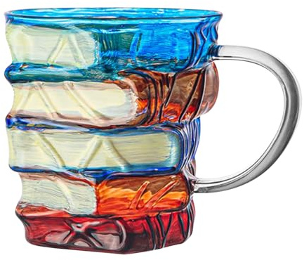 Book Lovers - Taza de té vintage, taza de café pintada, vaso de agua para lectores, escritores, bibliotecarios, práctica taza para cumpleaños, té, de leche, bebidas y tés