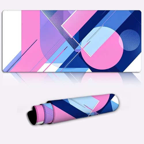 fusion géométrique de mangas Tapis de souris Tapis de souris de jeu étanche avec caoutchouc antidérapant pour le bureau et la maison Ordinateur portable, bureau, art imprimé ergonomique 600*350*4mm
