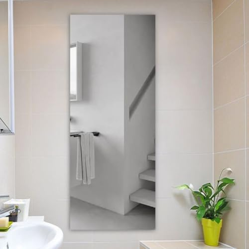 ZiStarlilife Adesivo da parete a specchio fai da te, 40 cm x 122 cm, autoadesivo, infrangibile, per soggiorno, camera da letto, bagno, corridoio, porta, palestra, armadio
