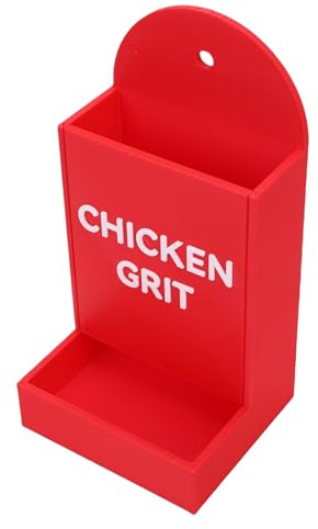 Ausla Chicken Grit Feeder, Plastic Hanging Gravity Poultry Feeder, Wide Mouth Easy Fill, Reduce Feed Waste, Automatic Feed for Chicks Ducks Outdoor Coop Farm