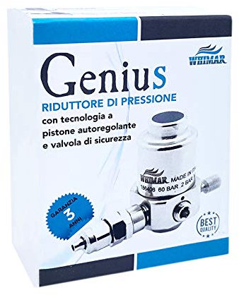 Whimar Genius V201 Druckminderer ohne Manometer für Einweg-CO2-Flaschen und Entsorgung Schritt 10 x 1