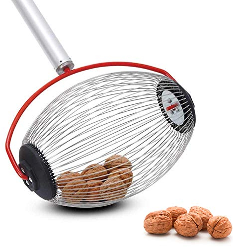 courti Rouleau Ramasse Noix Châtaignes Rouleau Ramasseur avec Tige Télescopique Collecteur De Rouleaux Panier De Collecte - La Plus Petite Machine À Cueillir des Fruits pour Les Noix, Les Pruneaux