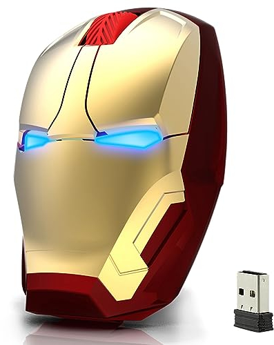 DAY DAY HAPPY Souris sans Fil de Jeu Souris sans Bruit Souris USB 2.4Ghz Ordinateur Souris Optique pour PC Portable Mac (Gold)