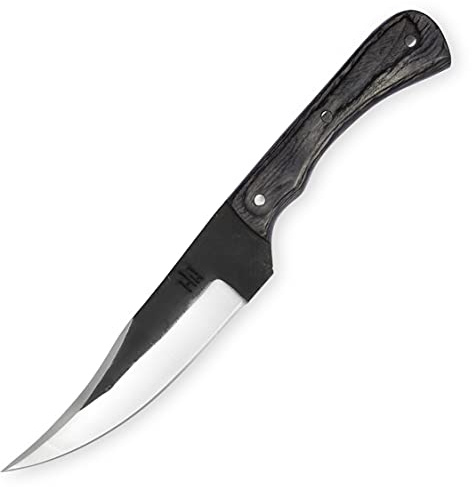 Hobby Hut HH-359, 11 Zoll handgefertigtes Bushcraft-Messer mit fester Klinge, Jagdmesser mit Scheide, Full Tang-Rasiermesser mit scharfer Klinge für den Außenbereich (Black)