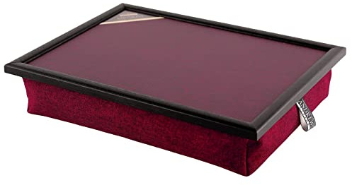 Andrews Living Vassoio con cuscino, tinta unita, colore: Bordeaux
