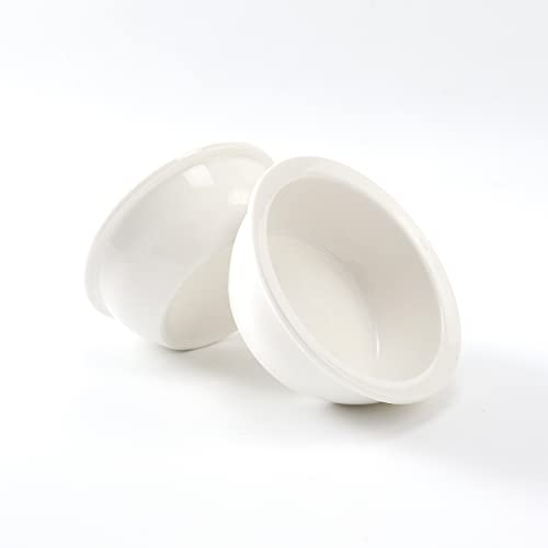 GUUSII HOME 2 Pezzi Ciotole Per Gatti Ciotola Gatto Ceramica Ciotole di Ricambio Per Cibo e Acqua Per Cuccioli 360 ml Lavabili in Lavastoviglie e Adatte al Microonde Facili da Pulire（Bianco）