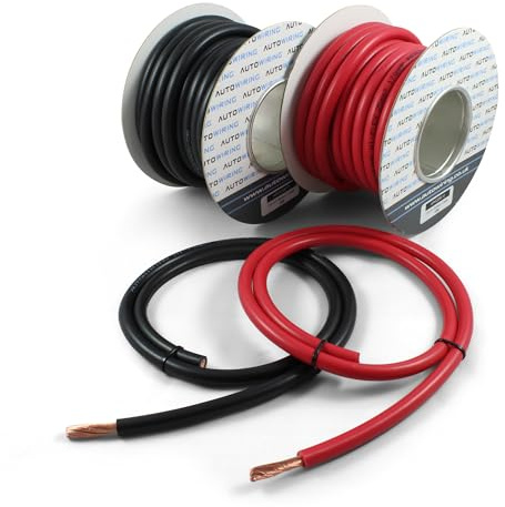 Autowiring Automotive Hi-Flex PVC-Kabel, 170 A, 25 mm², 4 AWG, Batterie/Starter/Wechselrichter/Schweißen, PVC, Rot, 3 m