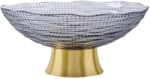 GOOFFY Salad Bowl Pasta Bowls Glass Bowl Salad Bowl Glass Indoor Salad Bowl Food Cutlery Tableware Tall Glass Bowl Sashimi Vegetable Plate Tall Glass Round Bowl Soups and Salads Bowls Kitchen Fashion