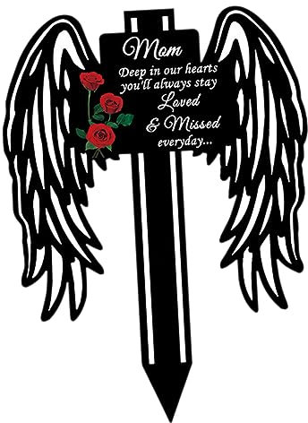 TOVINANNA Cemetery Angel Grabstecker Metall Wetterfester Erinnerungsengel Für Garten Und Friedhof Langlebige Dekoration Ehrung Geliebter Menschen