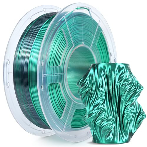 SUNLU Silk Dual Color PLA Plus Filament, Shiny PLA+ Filament 1.75mm