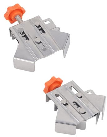 2Pcs Corner Clamp, 90 Degree Right Angle Clamp, Stainless Steel Corner Clamp Woodworking Angle Clamp, Adjustable Swing Corner Clamp for Welding, Wood Working, Drilling, Boxes