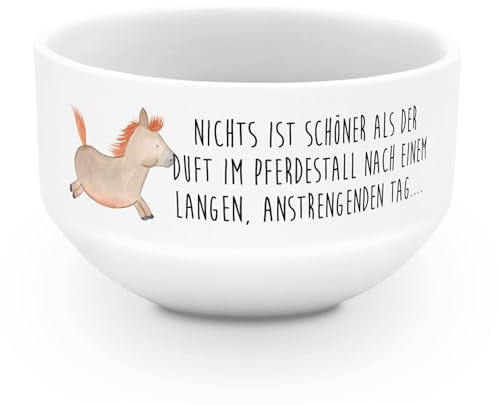 Mr. & Mrs. Panda frühstücksbowl Pferd Springen - Geschenk, schale, Pony, Müslischale, schälchen, Pferde, Snackschale, Stall, Design, Pferdestall, Bauernhof, Suppenschüssel, Reiten