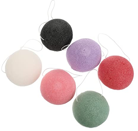 Housoutil 6piezas Esponjas Faciales Naturales De Para Limpieza y Masaje Reutilizables Suaves y Ecológicas Para Cuidado De Piel