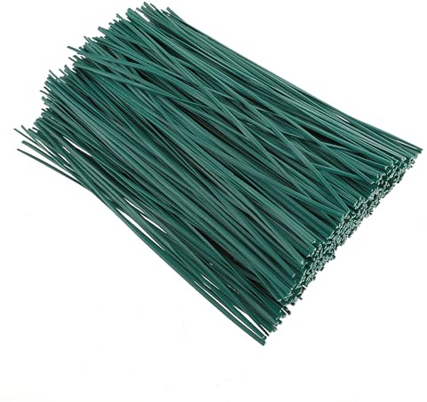 500 Stück 12cm Drehbinder, flexible Pflanzenbinder, wiederverwendbare Kunststoff-Kabelbinder für Pflanzen, Weinreben und Wickelschnüre, Wachstum und Pflege von Bäumen, Gartenpflanzen (dunkelgrün)