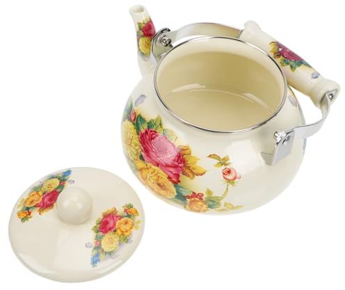 2 pièces théière en émail épaissi bouilloire bouillante d'eau à la maison bouilloire à thé en acier inoxydable tasses à thé turques théière turque décor turc expresso café pot d'eau fleur porcelain