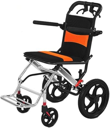 GNbow Silla de Ruedas Plegable Ligera, Sillas de Ruedas para Adultos, Silla de Ruedas Plegable Ultra-Ligera de Aluminio con Freno, Portátil Silla De Ruedas Asiento Ergonómico