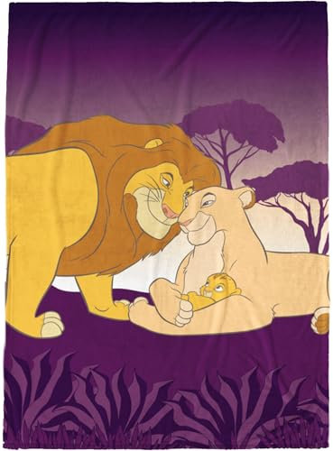 Disney Lion King Mufasa - Manta de felpa de 50 x 70 pulgadas, ropa de cama de forro polar súper suave y ligera para niños
