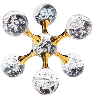 Guangcailun Glas Western Home Decor Kristall Couchtisch Glastisch Raumkugeln für Zuhause Goldkugeln Dekor für für Schrank, Funkelnd, Gold