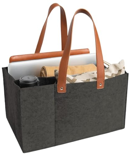 Windel Caddy Organizer Filztasche mit Fächer -Aktenhalter Arbeitsbeutel mit Handles Open Design Car Caddy Filz tragbares Büro für Lehrer, Schule und Arbeitsbedarf.