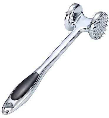 LABRIMP 1pc Dual Sided Meat Tenderizer Hammer Mallet Zinc Alloy Steak Pounder Kitchen Tool for Easy Tenderizing Ergonomic Design and Resistant for Beef Chicken and Pork