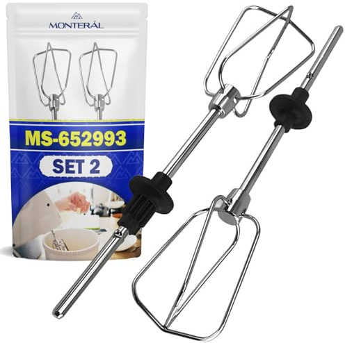 2 Piezas Varillas para Batidora de Varillas de Mano MS652993 para Krups | F6081431 F6085811 GN9101 GN9121 3Mix 7000 3Mix 9000 Handmixer - Garantía de 10 Años - MONTERAL