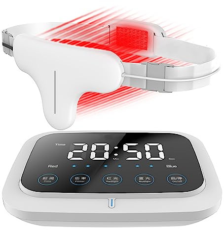Ryanong Dispositivo de terapia de próstata, dispositivo de terapia de luz roja y azul, tratamiento para micción urgente y frecuente, promueve el sueño, mejora la vida, repara la función corporal de