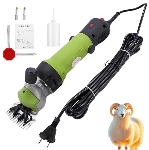 KPOUYYDS Tondeuse Professionnelle pour Moutons 690 W, kit de toilettage pour Animaux, kit de toilettage pour agneaux, Chevaux, bovins, Lamas et Autres Animaux.