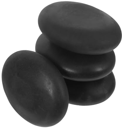 HAPINARY 4 Piedras Calientes Para Masaje Ideales Para Salones De Belleza Incluye Piedras De Basalto