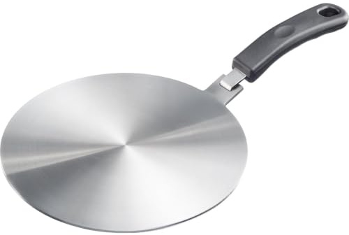 Westmark Placa adaptadora de inducción – Placa adaptadora de inducción para hacer utensilios de cocina convencionales aptos para inducción, placa con mango – acero inoxidable, diámetro 28 cm