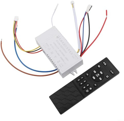 Kit con interruttore dimmer per luce LED e telecomando per ventilatore a soffitto, variabile per controller motore CC di frequenza, regolatore di uscita ventola a 6 livelli con timer, unità di