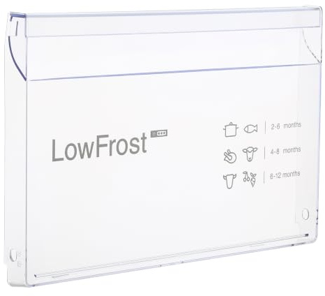Masterpart Freezer Drawer Front Panel Cover To Fit Neff Fridge & Freezers | Big Box Low Frost Front Panel Cover Handle, Clear, 11013064
