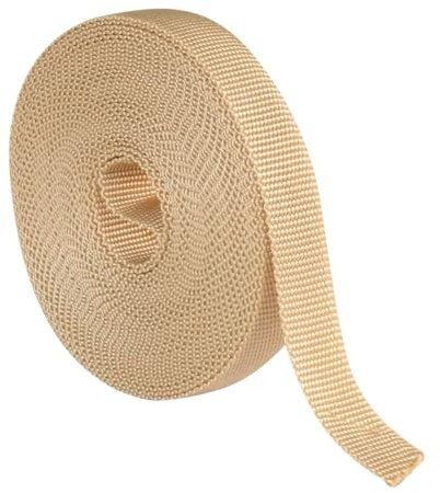 Amig - Rullgardinslinda - Ersättningssnöre för mjuka och styva rullgardinsrullar - UV- och nötningsbeständig - Elfenbensfärgad - Mått: 14 mm x 6 m