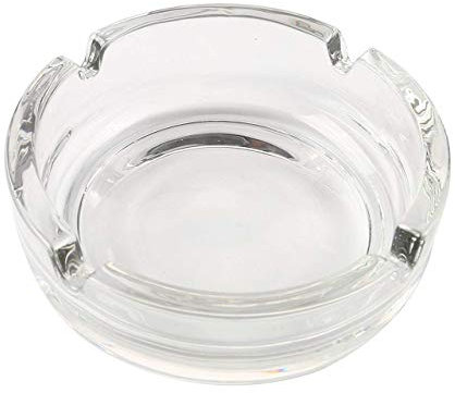 SWEET HOME Cenicero de Cristal Redondo apilable con 4 Puntos de Apoyo para cigarros y cigarros cod.HT00080LU cm 3h diam.10,7 by Varotto & Co.