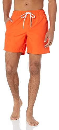 Amazon Essentials Pantaloncini da Bagno con Fodera Interna in Rete, Tasche, Chiusura con Coulisse Uomo