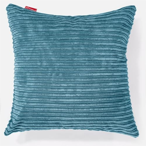 Lounge Pug Extra Große Kissen 70 x 70cm Cord Türkis Zierkissen Sofakissen Dekokissen
