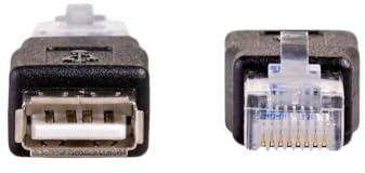AKYGA - Adaptador de Red USB (F) para RJ-45 (M) USB 2.0, Color Negro