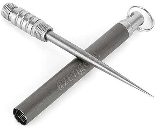 aZengear Titan-Zahnstocher mit Schlüsselring, Metall Schlüsselanhänger | leicht, tragbar, wiederverwendbar - am besten für Camping, Outdoor, Reisen, Picknicks